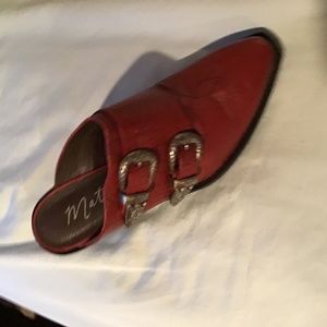 Matisse Red Western Style Slipon Mule
